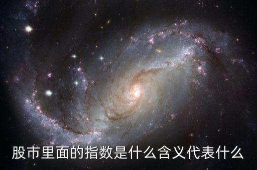 股市里面的指數是什么含義代表什么