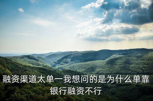 為什么不能單靠銀行融資，中國農(nóng)業(yè)銀行為啥不能簽約融資融券信用擔(dān)保賬戶