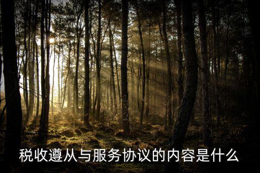 什么是稅收遵從，稅收遵從與服務(wù)協(xié)議的內(nèi)容是什么