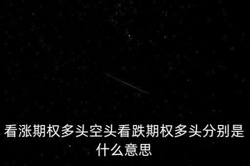 看跌期權(quán)是什么意思，看漲期權(quán)多頭空頭看跌期權(quán)多頭分別是什么意思
