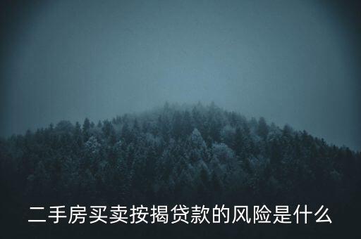 二手房買(mǎi)賣(mài)按揭貸款的風(fēng)險(xiǎn)是什么
