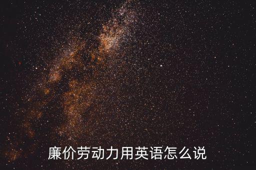 廉價(jià)勞動(dòng)力是什么意思，post horse是什么意思