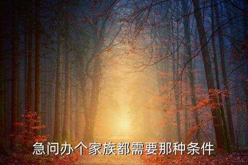 注冊家族辦公室需要什么資質(zhì)，急問辦個家族都需要那種條件
