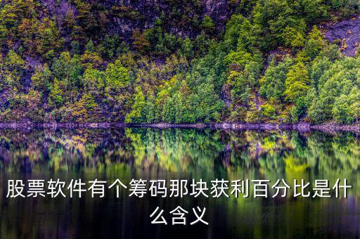 獲利比例是什么意思，股票軟件有個籌碼那塊獲利百分比是什么含義