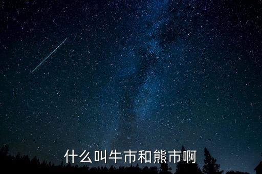 熊市和牛市是什么意思，什么叫牛市和熊市啊