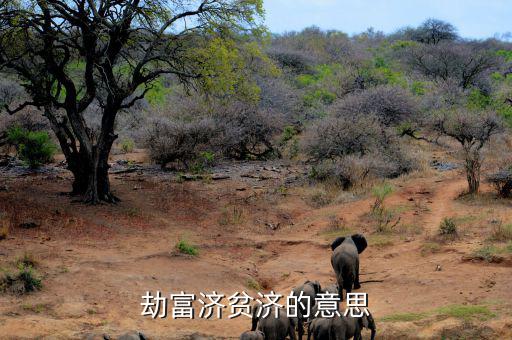 劫貧濟富是什么意思，劫富濟貧濟的意思