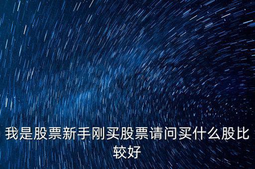 新手買什么股票好，我是股票新手剛買股票請問買什么股比較好