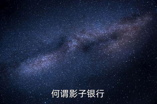 麥卡利對影子銀行的定義是什么，何謂影子銀行
