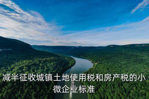 減半征收城鎮(zhèn)土地使用稅和房產(chǎn)稅的小微企業(yè)標準