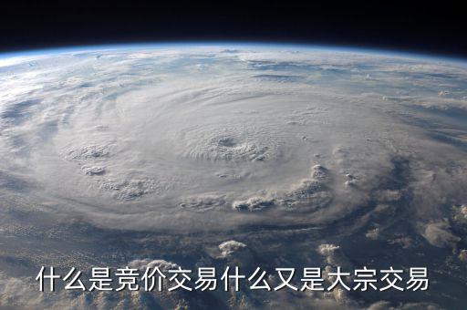 什么是競價(jià)交易，什么是競價(jià)交易什么又是大宗交易