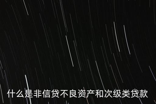 什么是非信貸業(yè)務(wù)，非信貸資產(chǎn)的分類