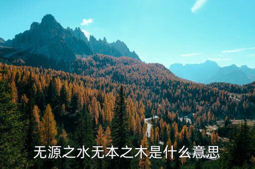 無源之水下一句是什么，無源之水下一句