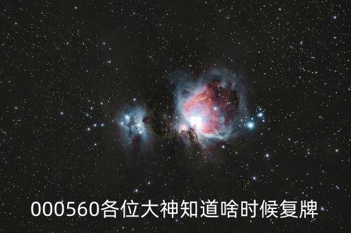佳訊飛鴻什么時候復牌，000560各位大神知道啥時候復牌