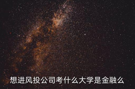 想進風(fēng)投公司考什么大學(xué)是金融么