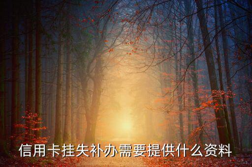 信用卡掛失需要什么，銀行信用卡掛失要帶哪些東西啊