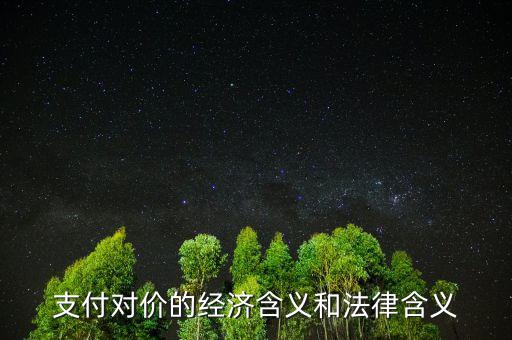 交易對價什么意思，車輛買賣已經(jīng)支付對價什么意思