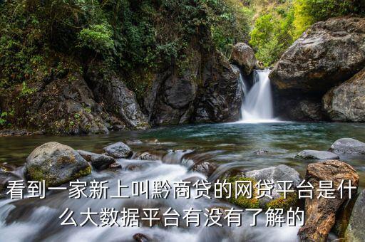 看到一家新上叫黔商貸的網貸平臺是什么大數據平臺有沒有了解的