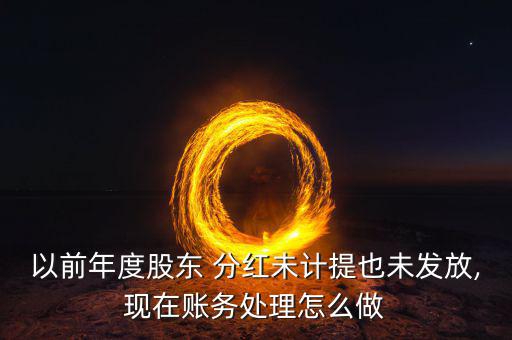 以前年度股東 分紅未計提也未發(fā)放,現(xiàn)在賬務處理怎么做