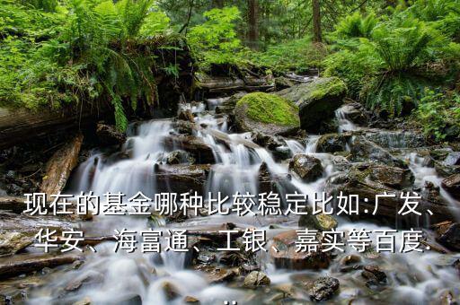 現(xiàn)在的基金哪種比較穩(wěn)定比如:廣發(fā)、 華安、海富通、工銀、嘉實等百度...