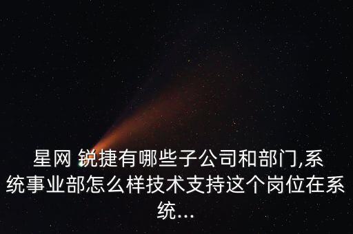 北京星網銳捷怎么樣,銳捷網絡不是國企堅持走自主研發(fā)之路