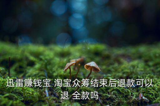 迅雷賺錢(qián)寶 淘寶眾籌結(jié)束后退款可以退 全款嗎