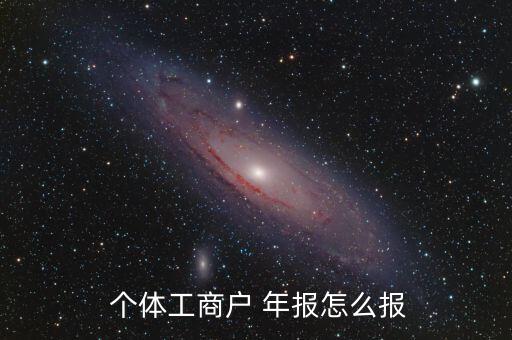  個(gè)體工商戶(hù) 年報(bào)怎么報(bào)