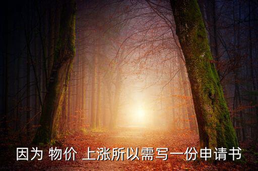 因?yàn)?物價(jià) 上漲所以需寫(xiě)一份申請(qǐng)書(shū)