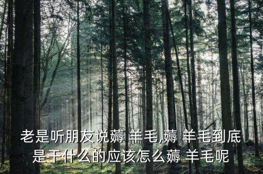 老是聽(tīng)朋友說(shuō)薅 羊毛,薅 羊毛到底是干什么的應(yīng)該怎么薅 羊毛呢