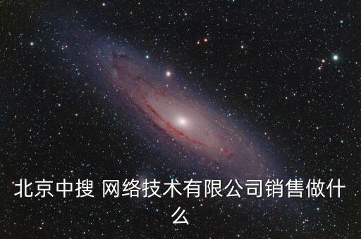 北京中搜 網(wǎng)絡技術(shù)有限公司銷售做什么