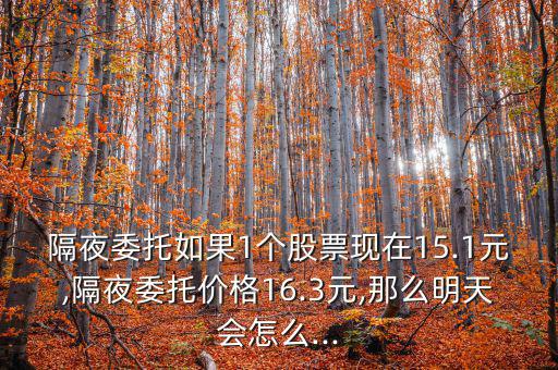 隔夜委托如果1個(gè)股票現(xiàn)在15.1元,隔夜委托價(jià)格16.3元,那么明天會怎么...