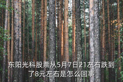 東陽光科為什么跌，東陽光科股票從5月7日21左右跌到了8元左右是怎么回事