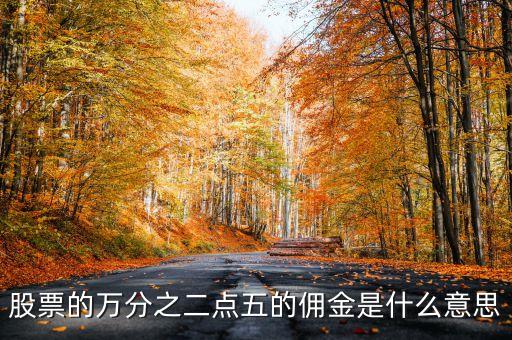 萬二點五傭金什么意思，買股票萬二點五的傭金概念是咋樣的