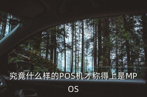 究竟什么樣的POS機(jī)才稱(chēng)得上是MPOS