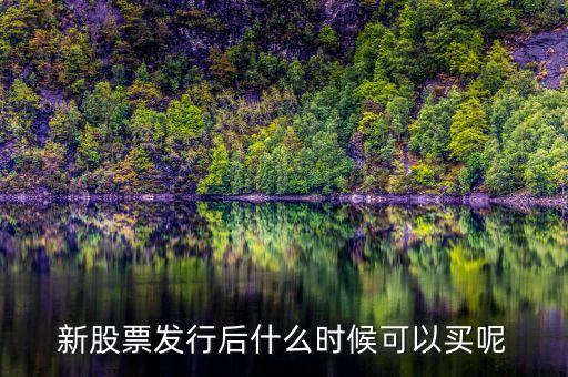 上市股票什么時候買，股票什么時候買
