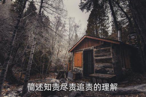 什么是追責(zé)，簡述知責(zé)盡責(zé)追責(zé)的理解