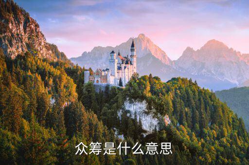 眾籌是什么意思啊，眾籌是什么意思
