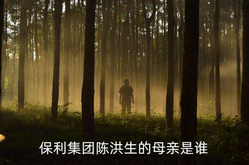 陳洪生為什么被免職，保利集團陳洪生的母親是誰