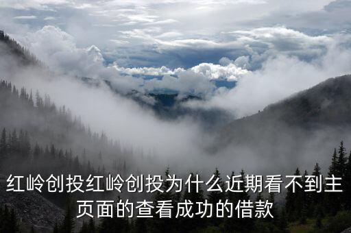 紅嶺創(chuàng)投紅嶺創(chuàng)投為什么近期看不到主頁(yè)面的查看成功的借款