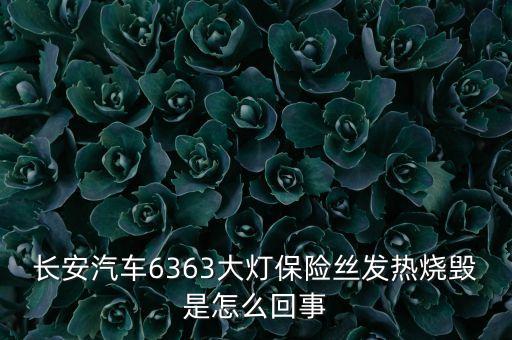 車的大燈保險(xiǎn)絲為什么過熱，長安汽車6363大燈保險(xiǎn)絲發(fā)熱燒毀是怎么回事