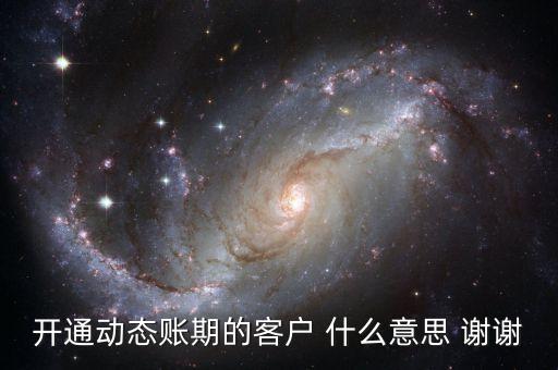 動態(tài)賬期是什么意思，什么叫動態(tài)賬期啊我要對換移動積分開通動態(tài)賬期與否決定生效