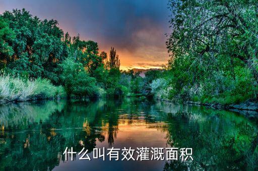 什么是改善灌溉面積，什么叫有效灌溉面積