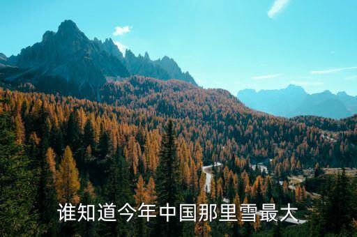 為什么湖南進(jìn)些年中央沒(méi)出高官，誰(shuí)知道今年中國(guó)那里雪最大