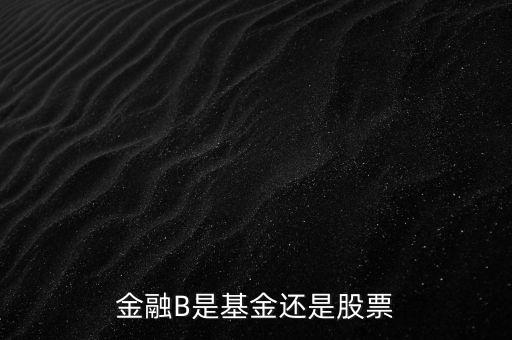 銀行b端是什么股票，金融B是基金還是股票