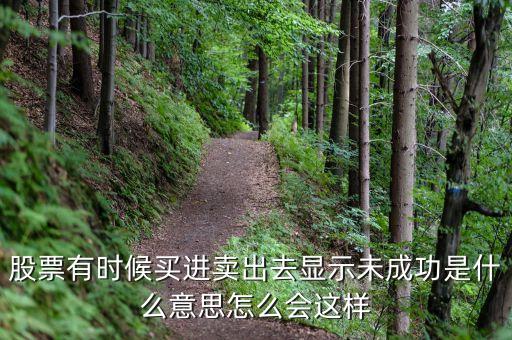 股票有時(shí)候買(mǎi)進(jìn)賣(mài)出去顯示未成功是什么意思怎么會(huì)這樣
