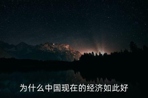 中國的經(jīng)濟(jì)為什么，為什么中國現(xiàn)在的經(jīng)濟(jì)如此好