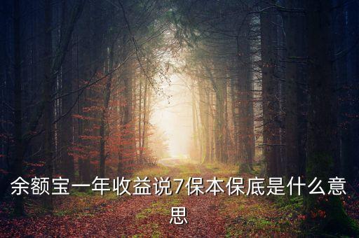 保底收益什么意思，保底收益猶豫期后可根據(jù)本金及保底收益作為還款來源 請問這