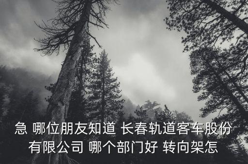 急 哪位朋友知道 長春軌道客車股份有限公司 哪個(gè)部門好 轉(zhuǎn)向架怎