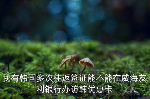 訪韓優(yōu)惠卡有什么作用，我有韓國多次往返簽證能不能在威海友利銀行辦訪韓優(yōu)惠卡