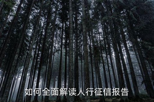 人行報(bào)告是什么意思，人民銀行的征信報(bào)告有什么作用和意義