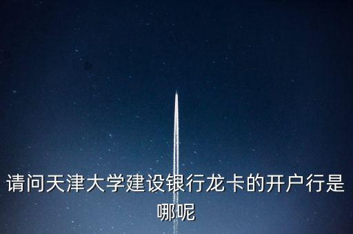 天津大學(xué)建設(shè)銀行是什么支行，建設(shè)銀行是什么支行
